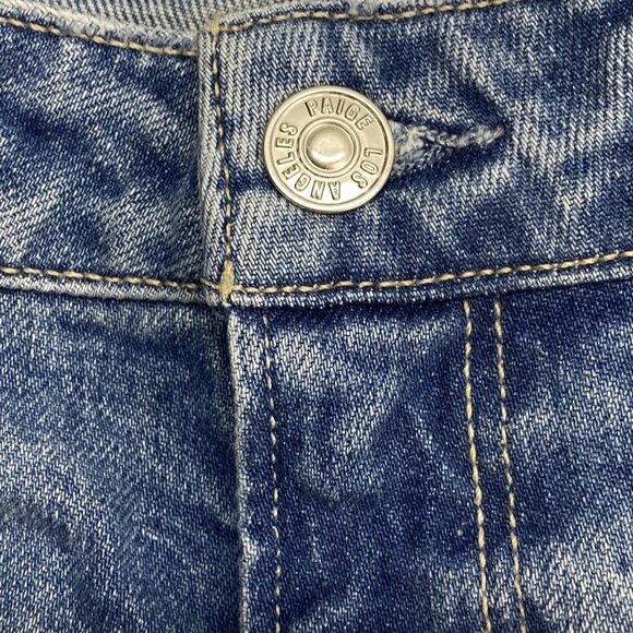 Paige Women’s Leenah High-Rise Straight Leg Jeans “Chaming Blue” Size 26P - Picture 12 of 13